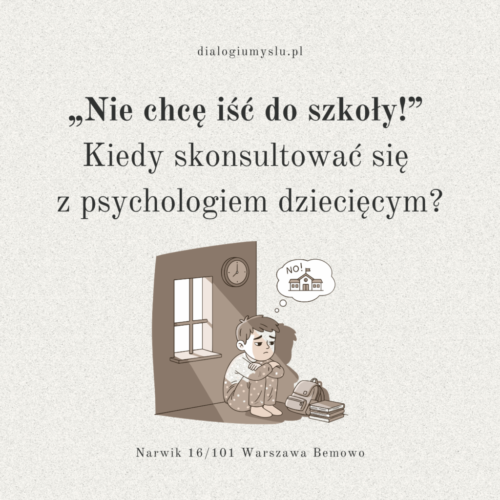 Dziecko nie chce chodzić do szkoły – kiedy to stres, a kiedy sygnał do konsultacji z psychologiem dziecięcym